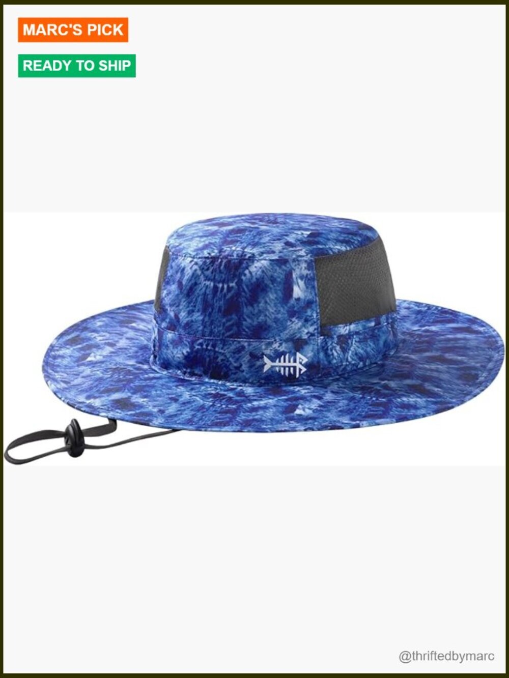 UPF 50+ Water Resistant Unisex Wide Brim Bucket Boonie Hat for Hiking Fishing